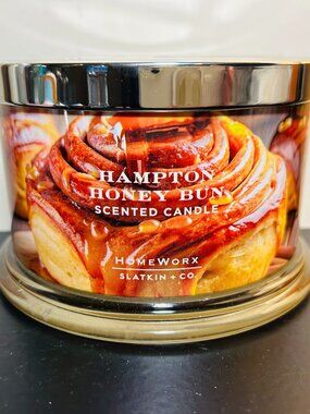 HomeWorx by Slatkin Hampton Honey Bun 4-Wick 18oz Candle NEW